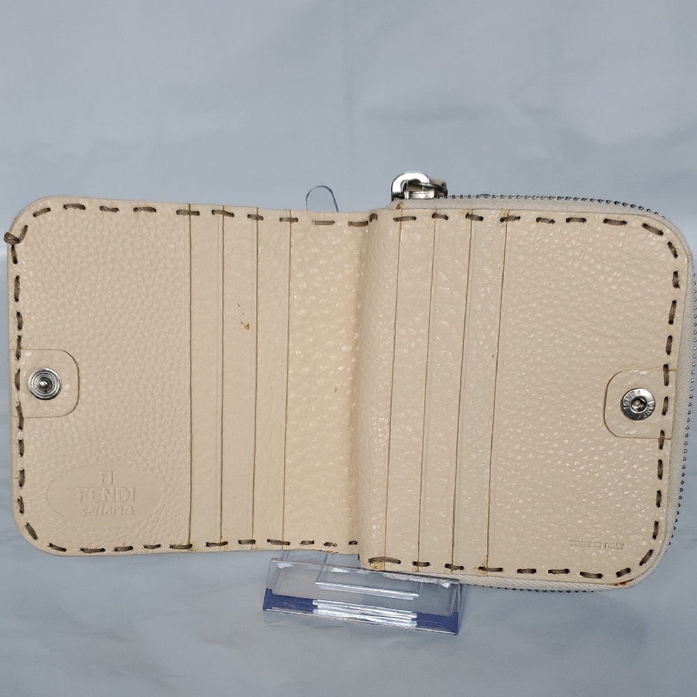 FENDI Selleria Cream Leather Wallet - Picture 3 of 15